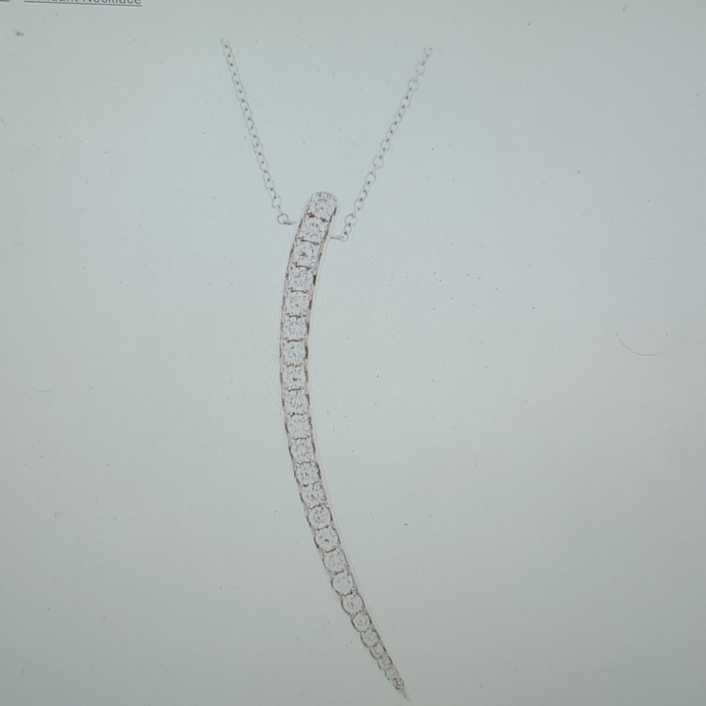 14k white gold and diamond pendant